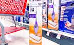shark pocket steam mop sitting on a target cart