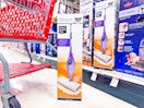 shark pocket steam mop sitting on a target cart