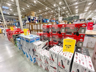 area shot of tools on clearance at lowes