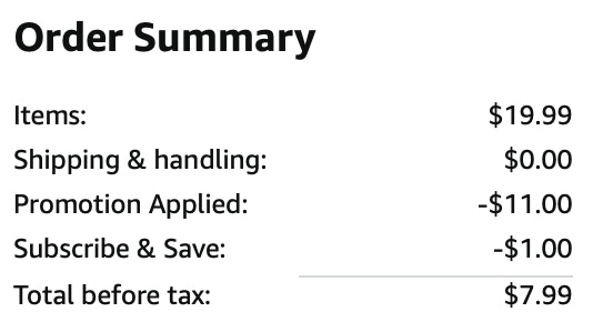 toothbrush Amazon receipt