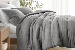 a textured comforter