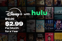 Disney+ With Hulu for $2.99/Month for a Year — Save 73% for Black Friday card image