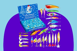 JIPNO Fishing Advent Calendar 2025 on a purple background.