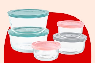 a 10-piece glass pyrex storage set