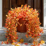 Artificial Hanging Mums 2-Pack
