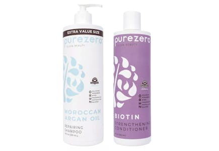 4 Purezero Shampoos + Conditioners