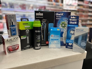 P&G products on counter