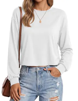 Women's Long Sleeve Crop Top