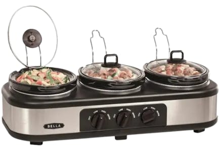 Bella Triple Slow Cooker