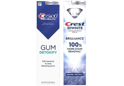 2 Crest Premium Toothpastes