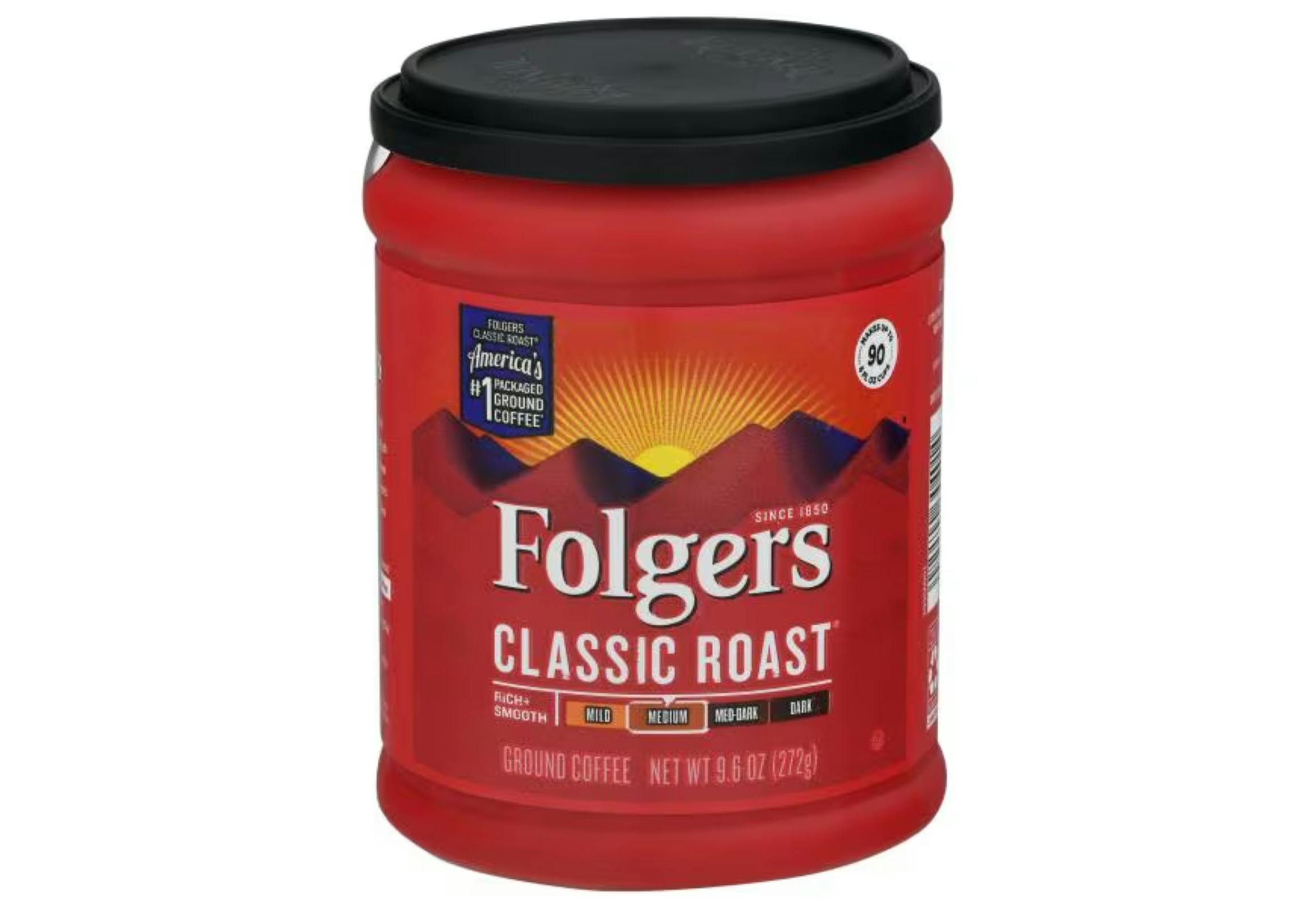 2 Folgers Coffee Tubs
