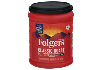2 Folgers Coffee Tubs