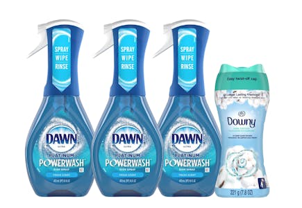 3 Dawn Powerwash + 1 Downy Scent Booster