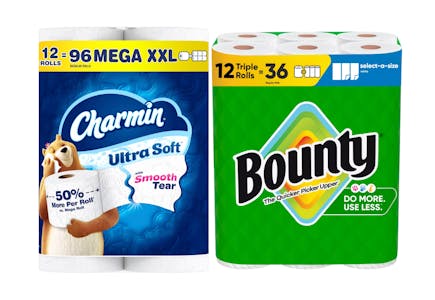 1 Charmin + 1 Bounty