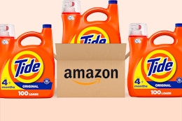 3 Jumbo Bottles of Tide, Just $36 on Amazon (1-Year Supply) card image