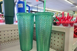 Starbucks-Inspired Studded Tumblers, Just $1.25 at Dollar Tree card image