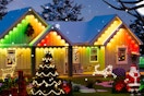 addlon Permanent Outdoor Lights on a house for Christmas.