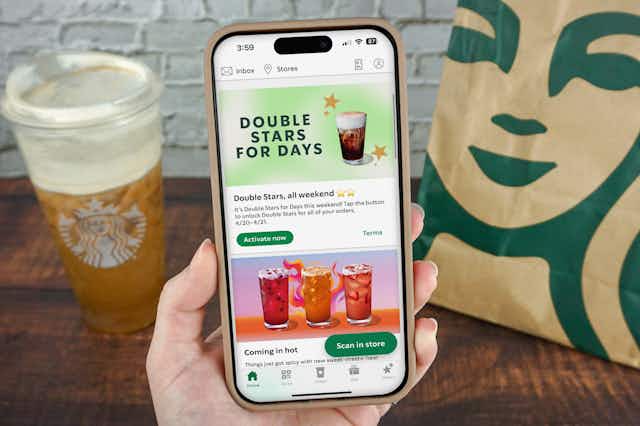 Starbucks Star Days: Double Stars at Starbucks This Weekend (April 20 - 21) card image