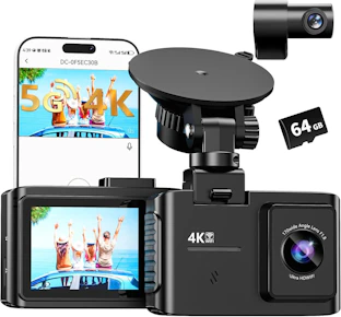 Dash Camera With Front and Rear Views
