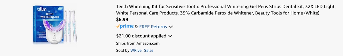 Amazon Teeth-Whitening Kit 2025