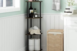 4-Tier Corner Shelf, Just $15.81 on Amazon card image