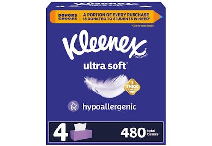 2 Kleenex Tissue 4-Packs