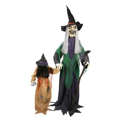Witch with a Creepy Girl Animatronic