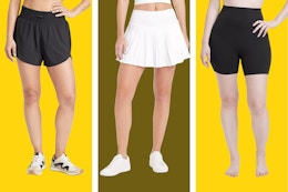 Get Women's Athletic Shorts Starting at $10 and Skorts for $14 at Target card image