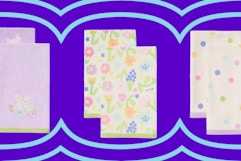 3 easter hand towel sets side by side