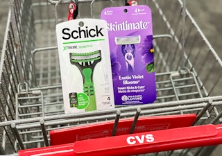 schick and skintimate razors in cvs cart