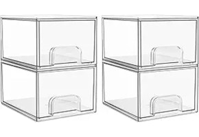 Stackable Storage Drawers 4-Pack