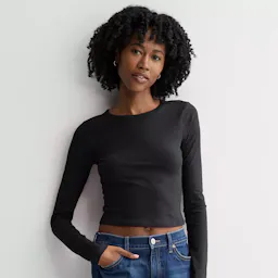 Women's Long Sleeve Cropped Tee