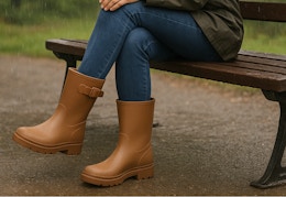walmart time and tru womens buckle rain boots