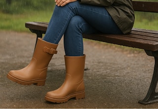 walmart time and tru womens buckle rain boots