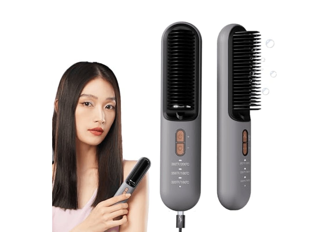 Cordless Hair Straightener Brush