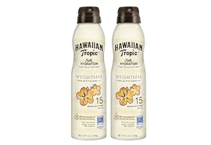 Hawaiian Tropic Sunscreen Spray 2-Pack