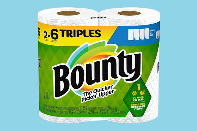 Bounty Select-A-Size Paper Towels, Just $5.64 on Amazon (Stock-Up Price) card image
