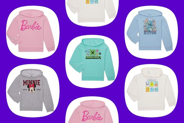 Kids' Graphic Character Hoodies, Only $9.98 at Walmart card image