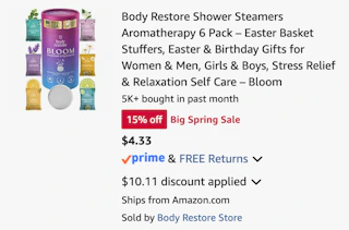 Amazon Body Restore Shower Steamers 2026