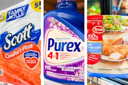 The 20 Hottest Coupon Deals: $0.99 Purex, $2.75 Scott, BOGO Free Tyson card image