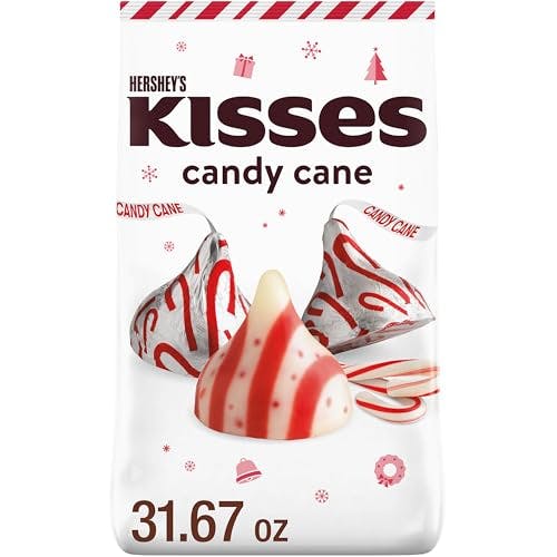 2 Hershey's Kisses Candy Cane Candy
