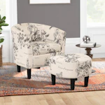 Accent Chair with Ottoman