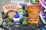 meijer groceries in shopping cart