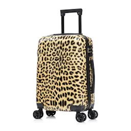 Cheetah Print Carry-On Spinner Luggage