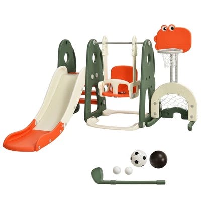 Costway Kids' Slide & Swing Set