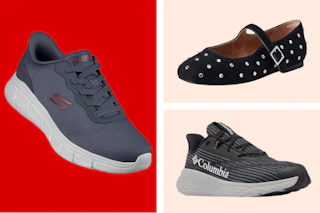 shoes on a grid