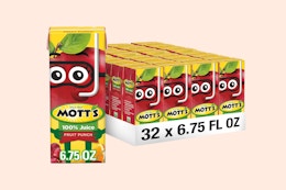 a pack of boxed fruit juice