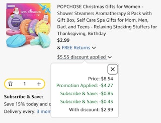 shower steamers cart