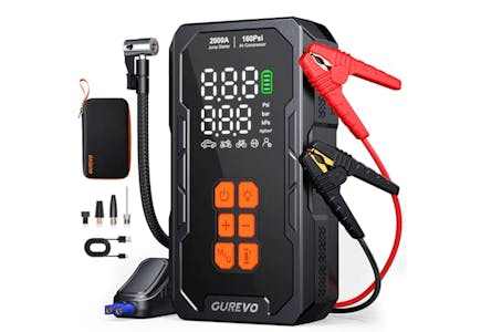 Jump Starter With Air Compressor