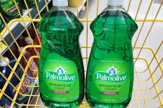 palmolive dish soap in dollar general shopping cart